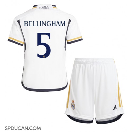 Dječji Nogometni Dres Real Madrid Jude Bellingham #5 Domaci 2023-24 Kratak Rukav (+ Kratke hlače)